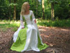 Wedding dress green white