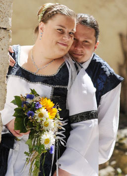 Hochzeitskleid blau